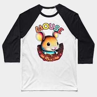 Animal Alphabet - M for Mouse Baseball T-Shirt